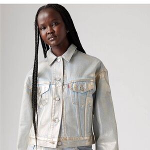 Levi's 90s shrunken trucker jacket Silver/golden shoe brand new